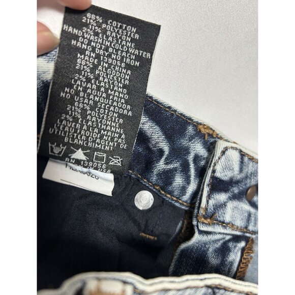 Grace In LA High Waist Patchwork Flare Jeans Size 27 Blue Denim - Picture 14 of 15